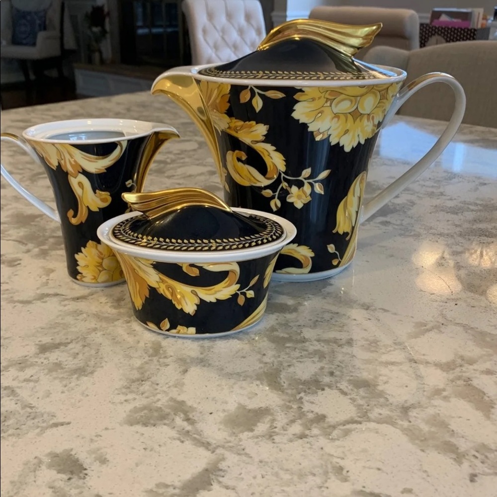 Versace Rosenthal vanity collection - Pitcher, creamer, sugar bowl